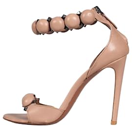 Sandali con tacco a spillo in pelle beige Alaïa - Taglia EU 37 usato