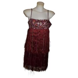 Kurzes Kleid mit Fransen und Pailletten - Pinko