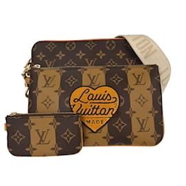 Louis Vuitton Nigo Trio Messenger Limited Edition Stripes Monogram Canvas
