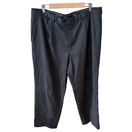 Pantaloni sartoriali da uomo in misto lana grigio Burberry London