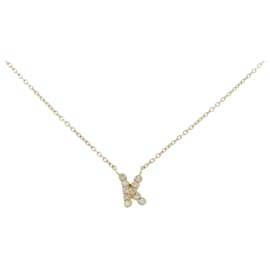 Autre Marque Collana con Iniziale K in Au750 e Diamanti
