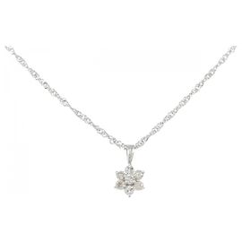 Autre Marque Collana a Fiore con Diamanti PT900/PT850