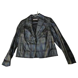 Blazer en cuirembossé floral Christopher Kane