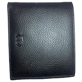 Dior black leather wallet