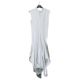 Autre Marque Vestido Asimétrico de Rayas con Capucha Rave Review