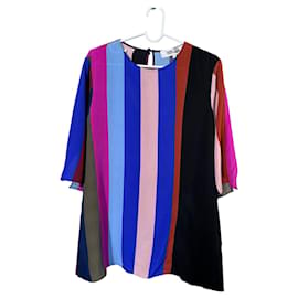 Diane Von Furstenberg Striped Silk Top