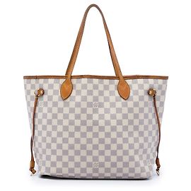 Louis Vuitton White Damier Azur Neverfull MM