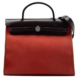 Hermès Orange Toile Herbag Zip 31