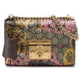 Gucci Beige Small GG Supreme Bengal Padlock Crossbody