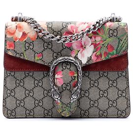 Gucci Beige Small GG Supreme Blooms Dionysus Crossbody
