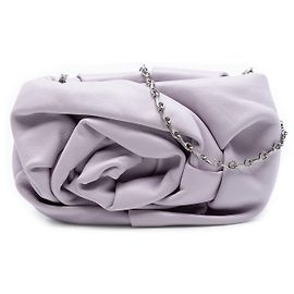 Clutch Rose Chain in pelle di agnello viola Burberry