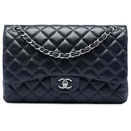 Chanel Blue Jumbo Classic Lambskin Double Flap