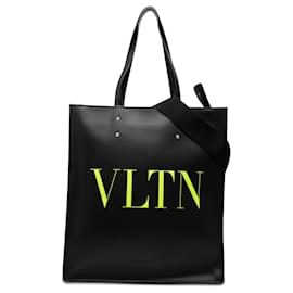 Bolso Tote Valentino en piel de becerro negro con Rockstud VLTN