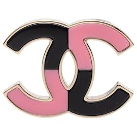 Chanel Gold CC Emaille-Brosche mit Goldbeschichtung