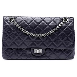 Chanel Purple Quilted Aged Calfskin Reissue 2.55 Double Flap 226