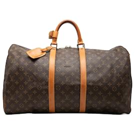 Louis Vuitton Marrone Monogram Keepall 55