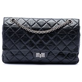 Chanel Black Quilted Aged Calfskin Reissue 2.55 Double Flap 226