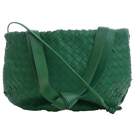 Bottega Veneta Borsa Bulb in nappa Intrecciato verde, piccola