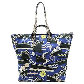 Tote di shopping Chanel Blue Large Canvas La Pausa Bay