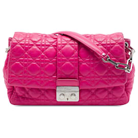 Dior Cannage New Lock Flap in agnello rosa