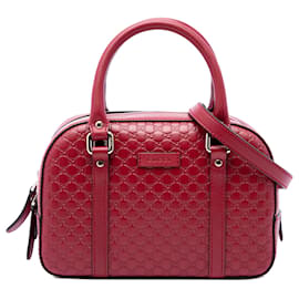 Borsa Gucci Red Small Microguccissima Bree Satchel