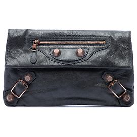 Clutch Balenciaga Blue Lambskin Motocross Giant 21