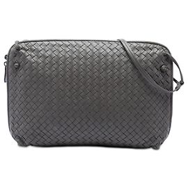 Bottega Veneta Borsa a tracolla Large in nappa Intrecciato Nodini marrone