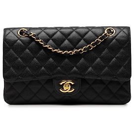 Chanel Black Medium Classic Caviar Double Flap