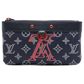 Pochette PM Louis Vuitton Blue Monogram Ink Upside Down Apollo