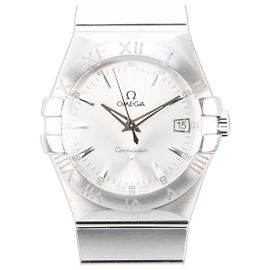 Omega Constellation Quartz 35mm Silbernes Zifferblatt Edelstahl 123.10.35.60.02.001