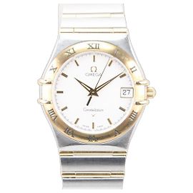Omega Constellation Quartz 35mm YG SS Quadrante Bianco 1212.30