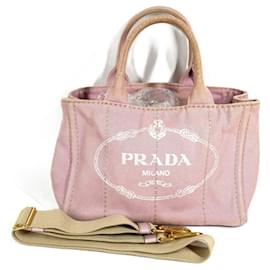 Prada Canapa Logo Mini Tote Bag