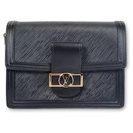 Louis Vuitton Epi Dauphine MM Borsa in pelle nera