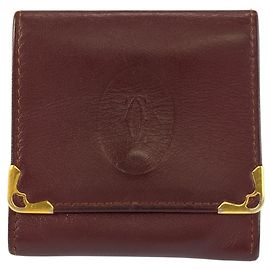Monedero de piel color burdeos Cartier Must Line