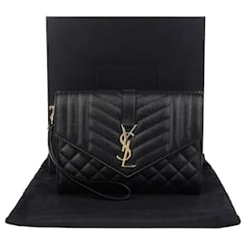 Saint Laurent Pochette a bustina in matelassé Mix