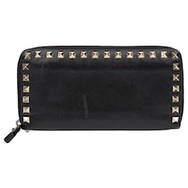 Portefeuille long Valentino Garavani Rockstud noir cuir