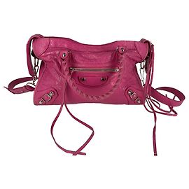 Balenciaga Small Classic City Studs Tasche aus rosa Leder