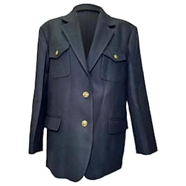 Blazer de traje Gemma en lana azul marino Sandro Paris