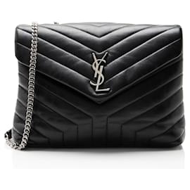 Borsa a tracolla media Saint Laurent Matelasse Calfskin Monogram LouLou Chain