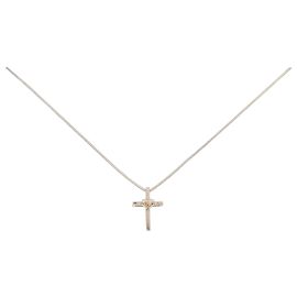 Autre Marque Collana Cross Heart in Oro Au750 Star Jewelry
