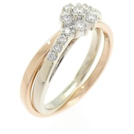 Autre Marque 750 Weißgold und Roségold Diamantring