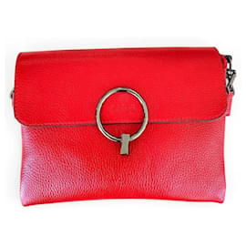 Chloé Faye Borsa a Tracolla in Pelle Rossa