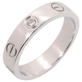 Cartier Mini Love Ring aus 18K Weißgold mit Diamant