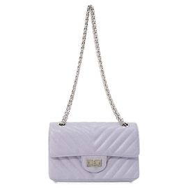 Borsa a tracolla in pelle viola chiaro Chanel AS0874