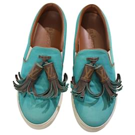 Louis Vuitton Sneakers Slip-On Monogram Turchese
