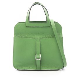 Hermès Hermes HERMES Arzan 25 Vert Yucca 2-Way Handbag