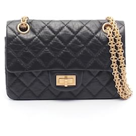 Borsa a tracolla Chanel 2.55 in pelle di vitello nera
