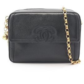 Borsa a tracolla Chanel Coco Mark in pelle nera