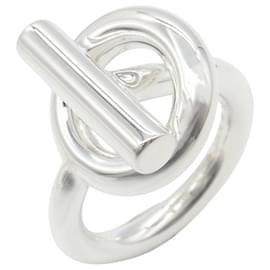 Bague bandeau argentée Hermes Echappé MM - Hermès