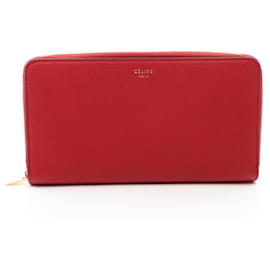 Celine CELINE Round Long Wallet aus rotem Leder - Céline